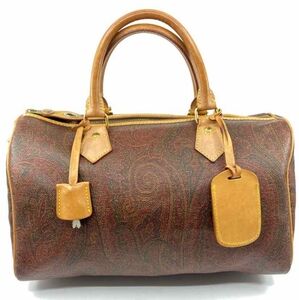 ETRO MILANO Red Paisley Speedy Bag With Lock and 2 Keys